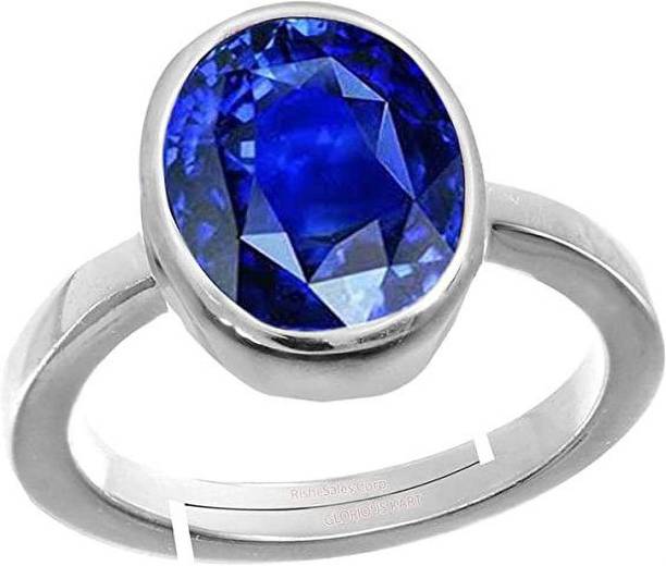 Sapphire6597 Brass Sapphire Silver Plated stone for stone for ring