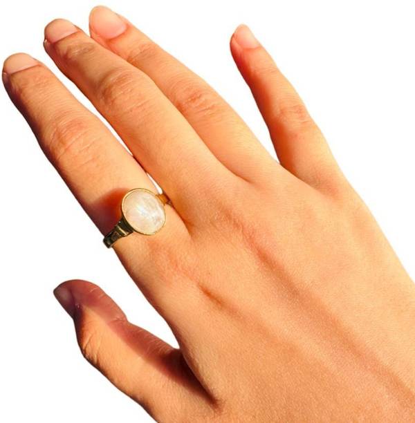 Moonstone stone for ring with natural and lab-certified gemstone ...