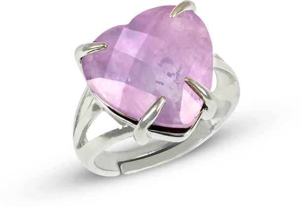 Amethyst Heart Cutting Gemstone Adjustable stone for ring/Anguthi