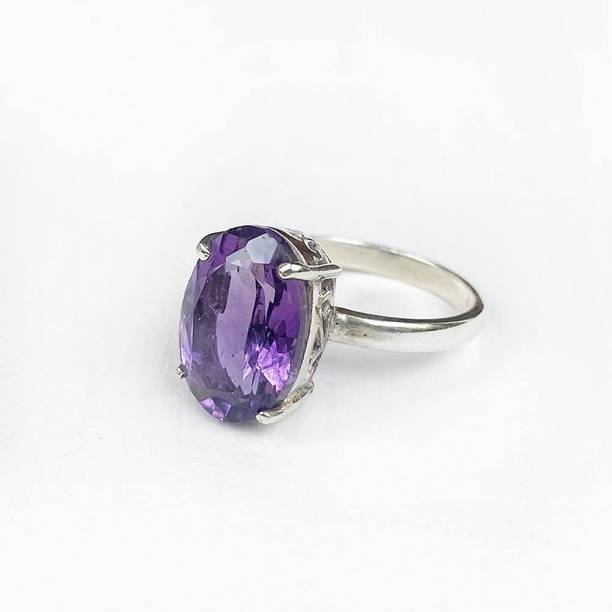 Amethyst Stone stone for ring Adjustable stone for ring for Women Silver Am