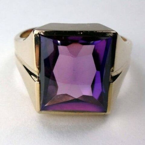 Certified Amethyst Natural Gemstone stone for ring for Women Copp
