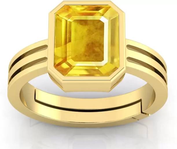 8.25 Ratti Pukhraj Stone Adjustable stone for stone for ring For Male Fem