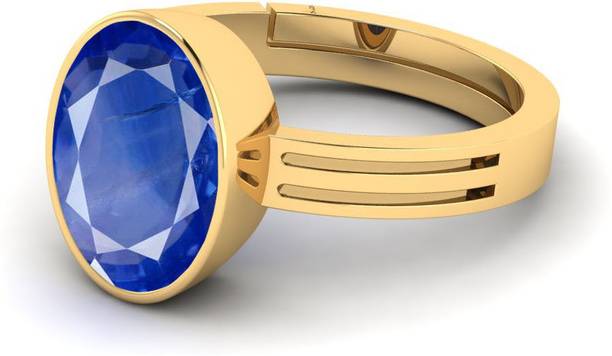 8.25 Ratti Created Blue Sapphire Neelam Stone Adjustabl