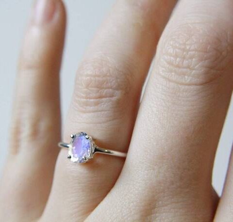 Most Demanded Rainbow Moonstone Gemstone stone for ring For Women...