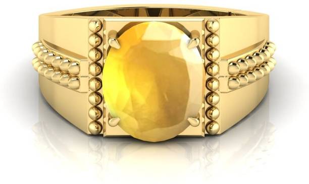 9.25 Ratti Yellow Sapphire Gemstone Adjustable stone for stone