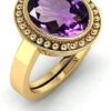 12.25 Ratti stone for ring Original Certified Natural Amethyst St...