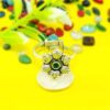 ROUND SHAPE stone for ring WITH DESIGN ALL AROUND WITH Moldavite ST...