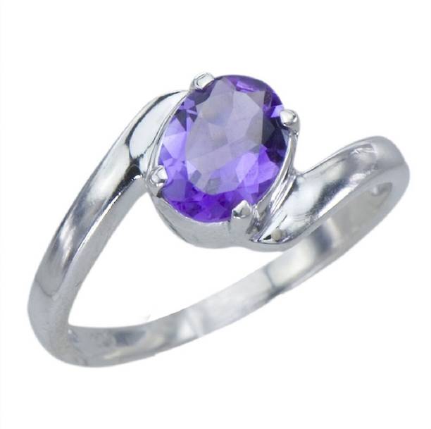 Amethyst stone for ring With Natural Amethyst Stone Amethyst Silv