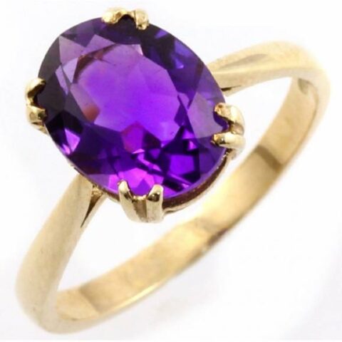 Amethyst stone for ring With NAtural Amethyst Stone Amethyst Gold...