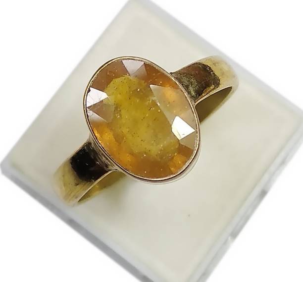Certified Pukhraj stone for stone for ring 5.25 - 6.00 Ratti Natural Yellow