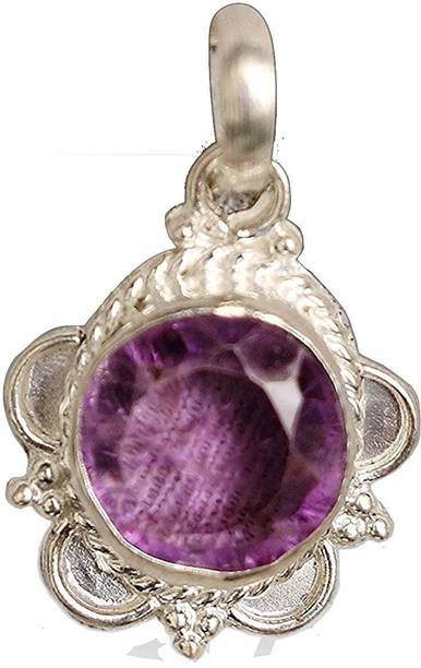 Certified Amethyst 7.25 Ratti Pendant in silver Genuine