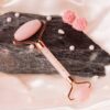 WILDGLOW Brazilian Rose Quartz Face Roller, Real Brazil...