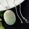 Natural Crystal Amazonite Pendant Oval Pendant Crystal