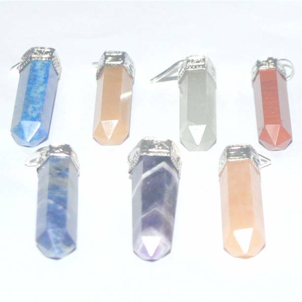 Chakra Set of 7 Pencil stone for pendant Set of 7 Natural Gemston