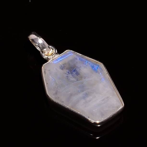 Gorgeous Rainbow Moonstone Gemstone stone for pendant, Hexagon Sh