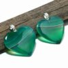 Superb Green Color New Tradition Heart Shape stone for pendant Fo...
