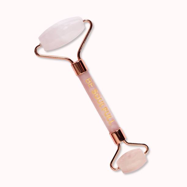 be soulfull Rose Quartz Face Massage Roller | Double Si
