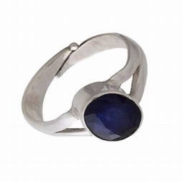 Blue Sapphire / Neelam Silver Plated stone for stone for ring Stone Sapphir