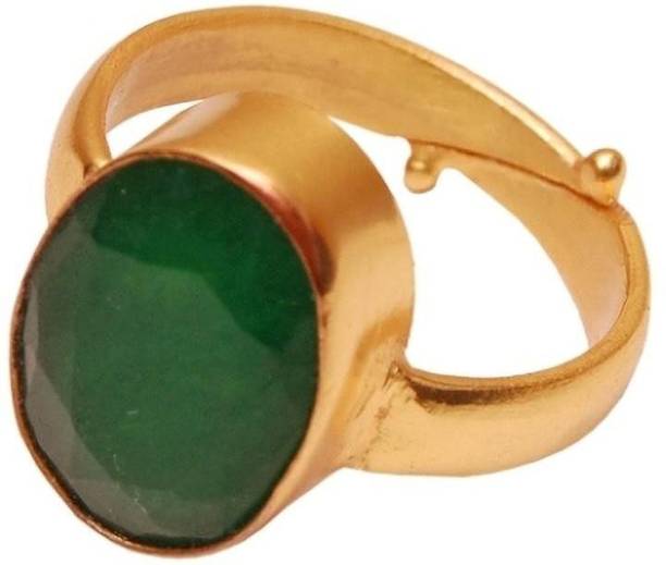 Emerald (Panna) Panchdhatu ADJUSTABLE 5.25 Ratt stone for stone for ring Fo