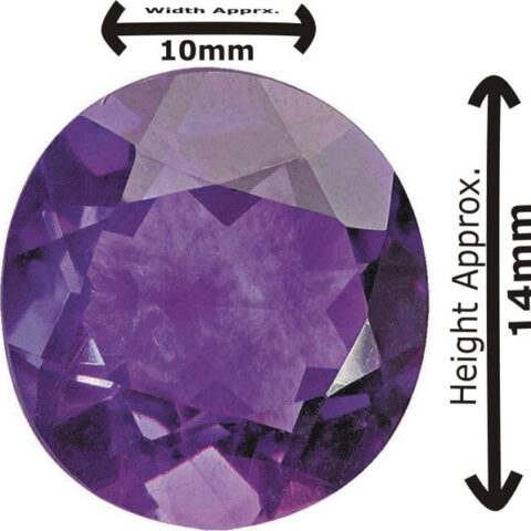 7.25 Ratti Certified Natural Amethyst Gemstone Stone Am