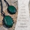 Aventurine Necklace, Prosperity  Good Luck Crystal Pendant, Dark Green Necklace, EMF Protection Jewelry, Birthday Gift for Him and Her