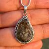 Genuine Moldavite & Meteorite Pendant in 925 Sterling Silver | Handmade, Certified, Limited Stock–Women’s Day Sale! Shop Now Celebrate Women
