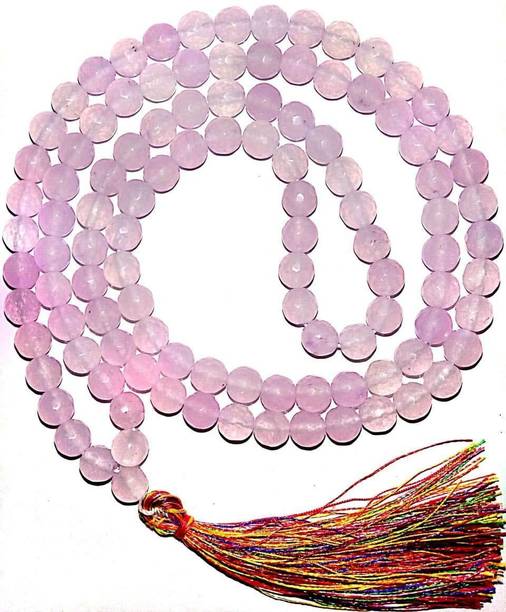 SHREENATHJI Jaipuri Pink Rose Quartz Mala Natural Gem S