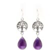 92.5 Sterling Silver AMETHYST STONE Tree Of Life Design
