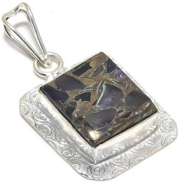 Copper Amethyst Gemstone Handmade Ethnic Silver Plated