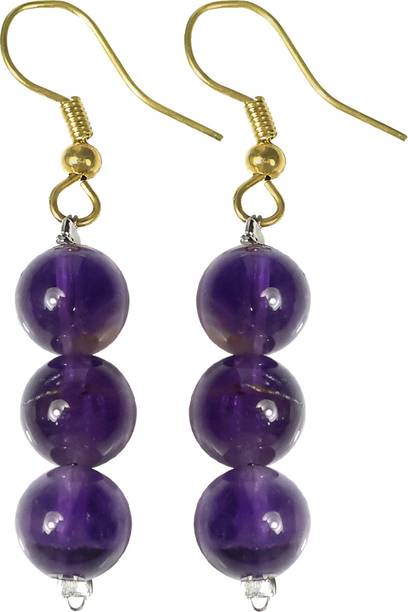 Natural Amethyst Gemstone Hanging Earstone for rings for Girls / ...
