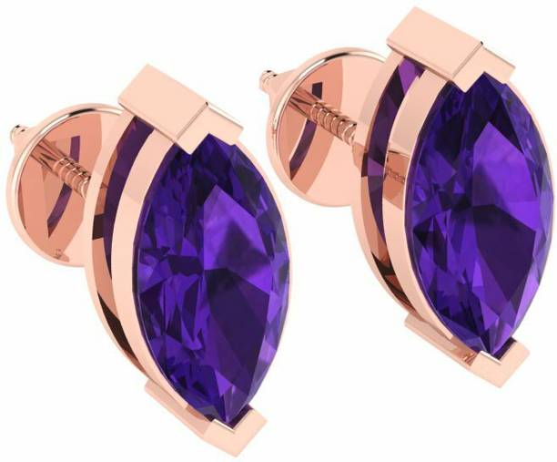 Marquise Solitaire Gemstone February Birthstone Rose Go