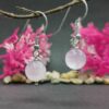arts on way Beautiful Natural Rose Quartz Stone Earstone for ring