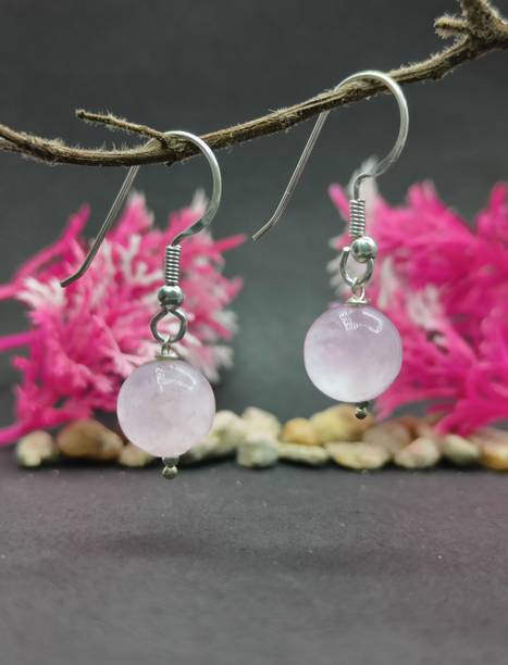 arts on way Beautiful Natural Rose Quartz Stone Earstone for ring