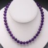 Purple Amethyst 8mm Beaded stone for necklace Fashion Jewelry Gem...