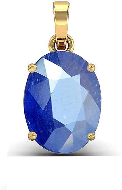 6.25 Ratti Created Blue Sapphire Gold stone for pendant For Men A