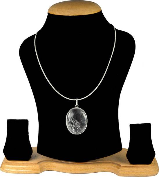 Natural Clear Quartz Oval Shape Pendant Locket