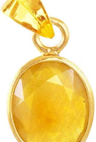 Adjustable Yellow Sapphire Stone stone for pendant For Girls
