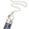 Natural Healing Sodalite Pendant Pencil Shape Crystal Stone