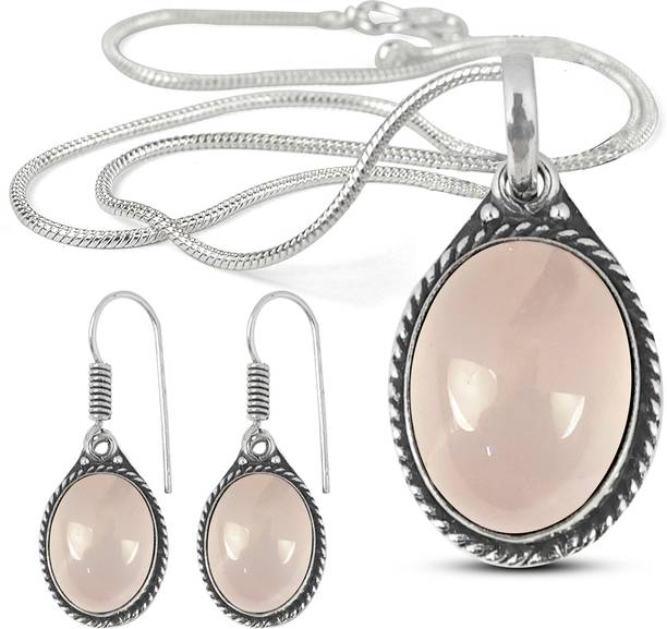 CRYSTU Natural Rose Quartz Oval Shape stone for pendant Earstone for ring