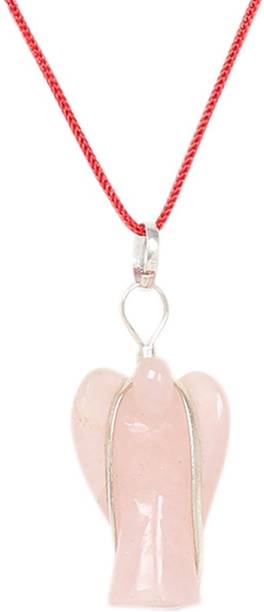Astrodidi Rose Quartz Angel stone for pendant Wire Wrapped Rose Q