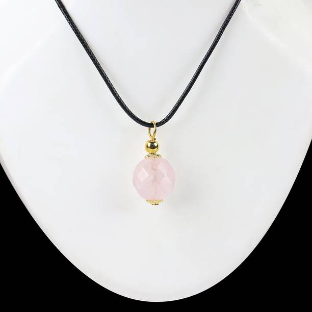 CRYSTU Natural Rose Quartz Oval Shape stone for pendant Locket wi