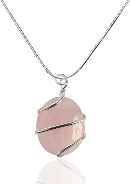 REIKI CRYSTAL PRODUCTS Natural Rose Quartz Wire Wrapped