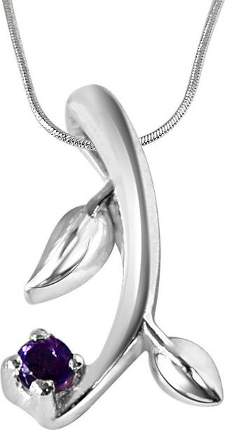 Little Gardener Amethyst 925 Sterling Silver Pendant