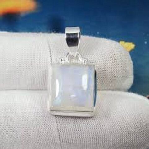Moonstone Stone stone for pendant for Women Adult Sterling Silver...