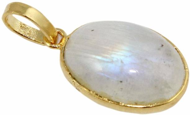 Natural Gemstone Moonstone Stone stone for pendant Gold-plated Mo...