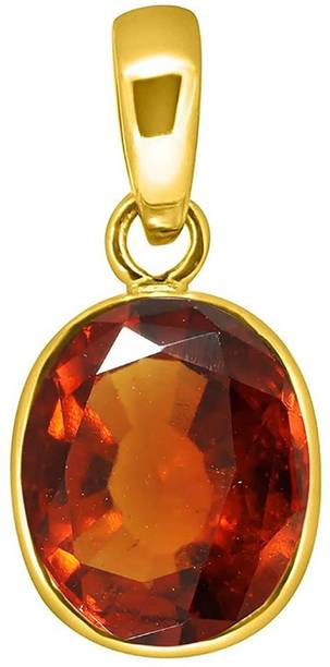 12.25 Ratti Original Hessonite/Gomed Gold Plated Pendan