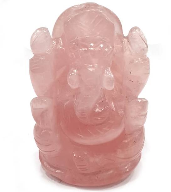 REIKI CRYSTAL PRODUCTS Rose Quartz Ganesh Ji Murti Gane