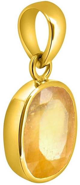 7.25 Ratti Yellow Sapphire Gemstone Gold-plated Sapphir