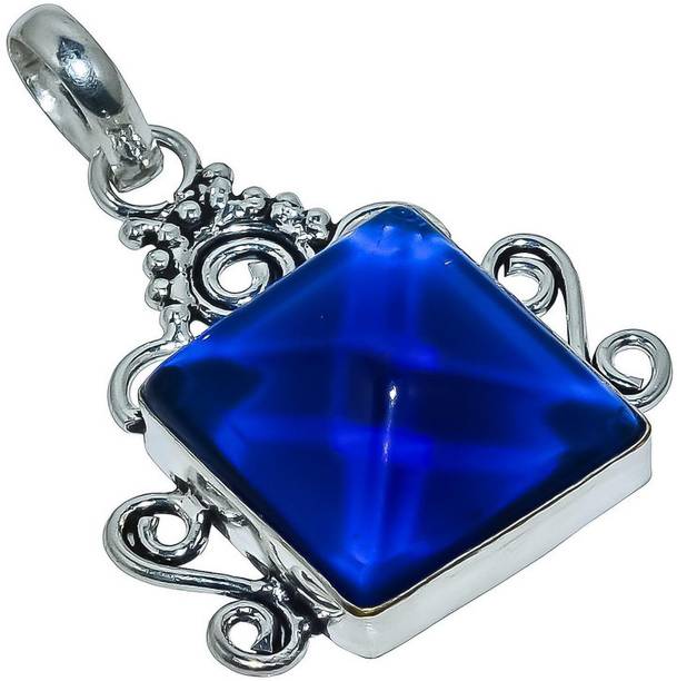 Blue Sapphire Gemstone Handmade Fashion Jewelry stone for pendant