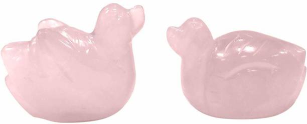 Maitri Export Rose Quartz Mandarin Ducks Pair (150-200)